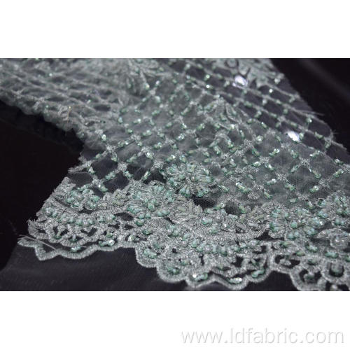 100%POLYESTER EMBROIDERED MESH FABRIC